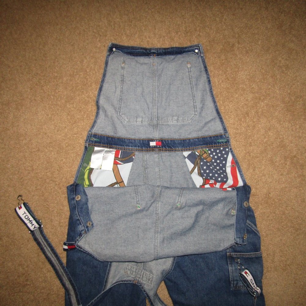 Tommy Hilfiger Overall Jeans 90s Denim 34 Dungaree - Picture 5 of 8